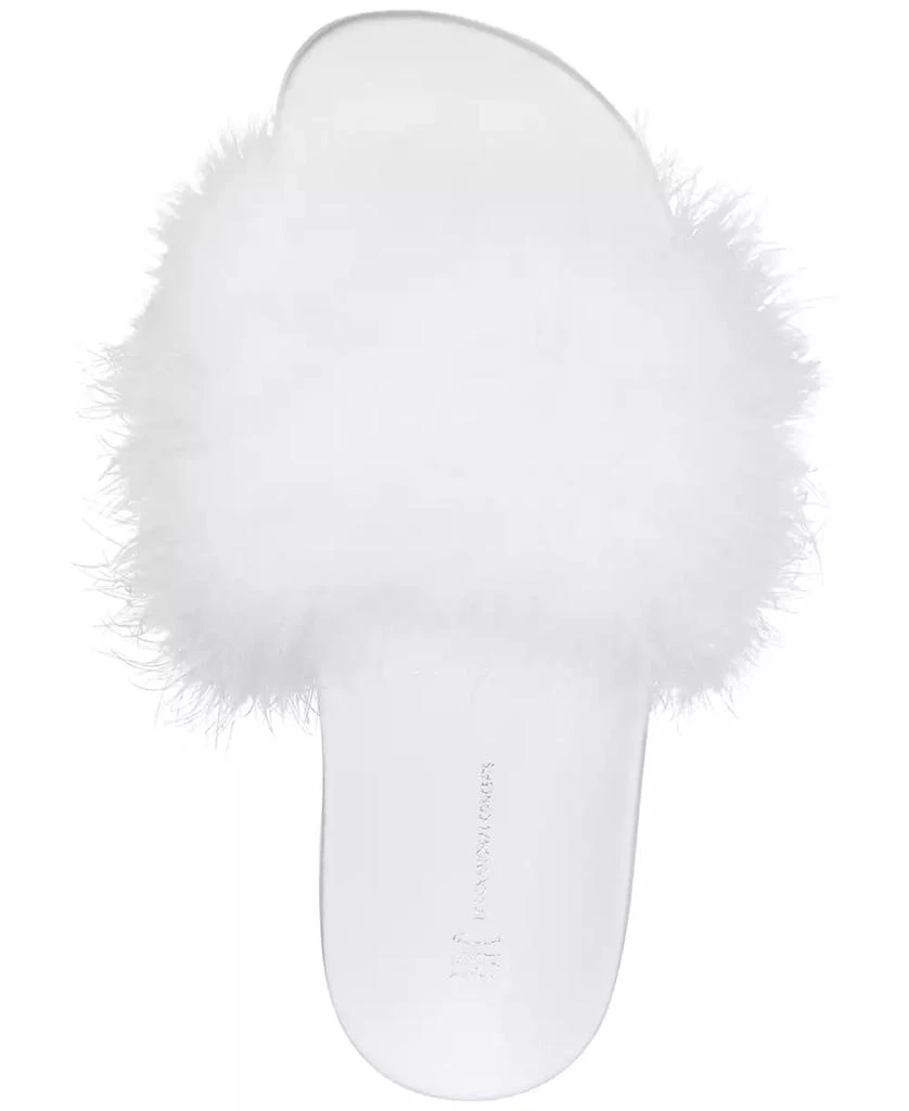 INC International Women's Marabou Pool Slides, Created for Macy's 2