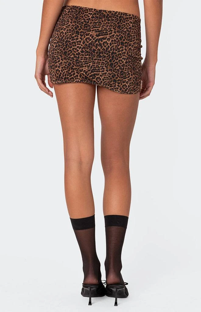 Edikted Edin Leopard Print Mesh Mini Skirt 5