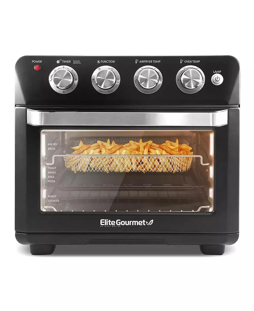 Elite Gourmet 26.5Qt. Air Fryer Convection Oven, XL Capacity, 12" Pizza, Adjustable Timer & Temperature Controls 1