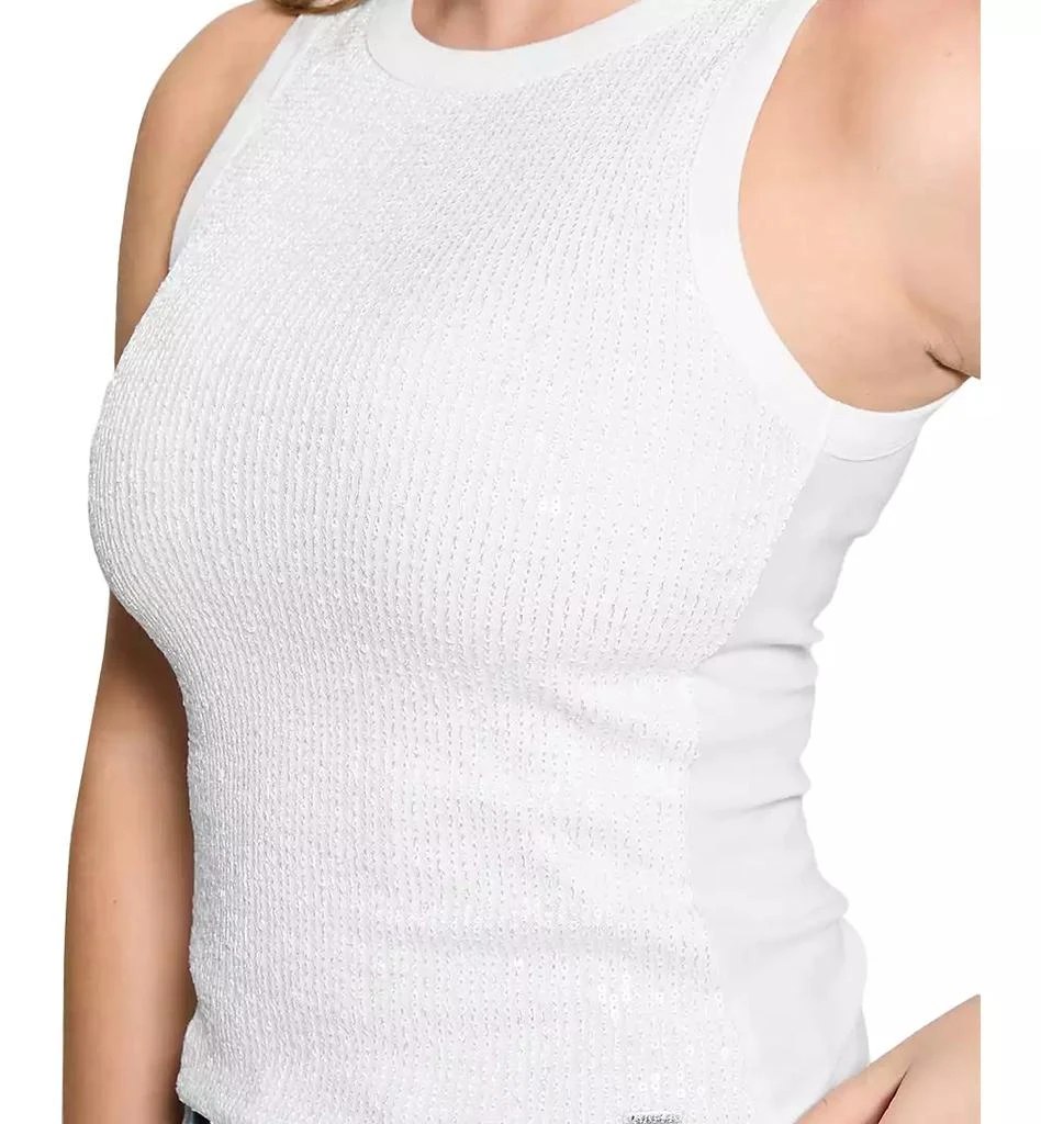 GUESS Women's Alexia Sequin Cotton Sleeveless Top 4