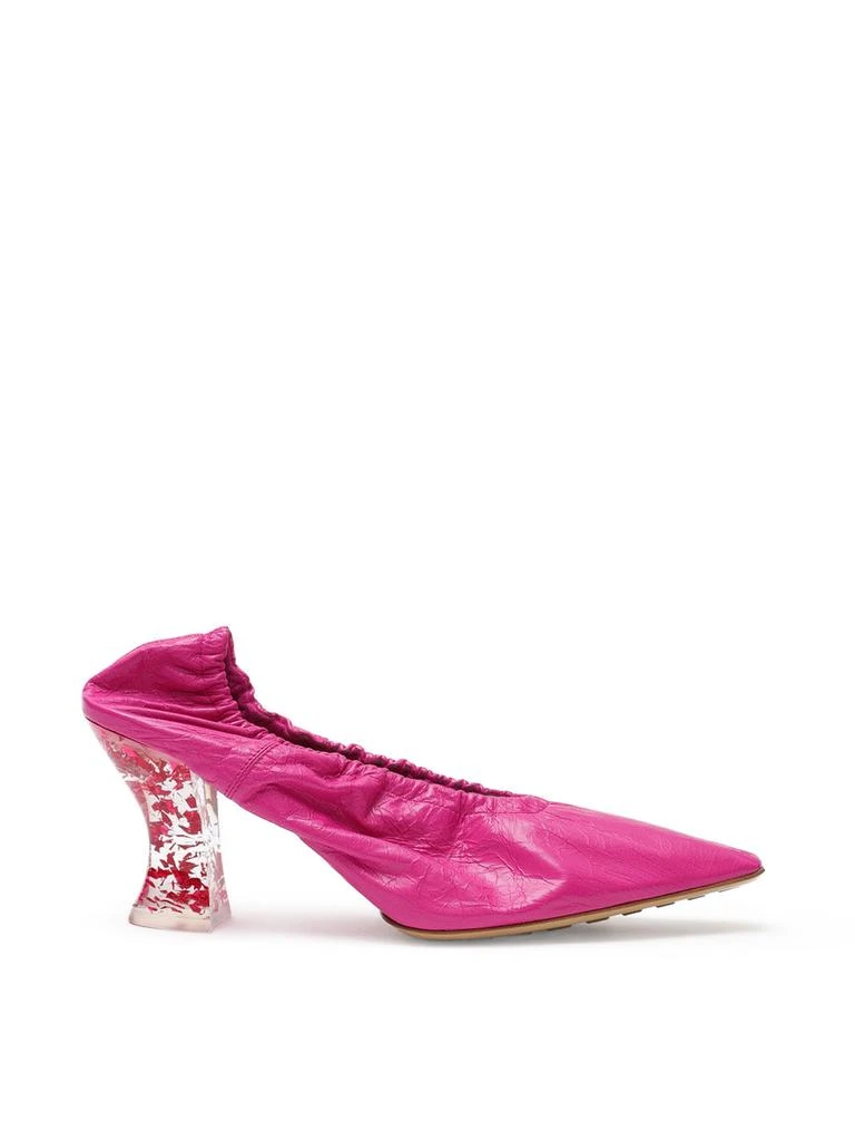 Bottega Veneta Decollete Pump Almond Leather Fuchsia Bottega Veneta 1
