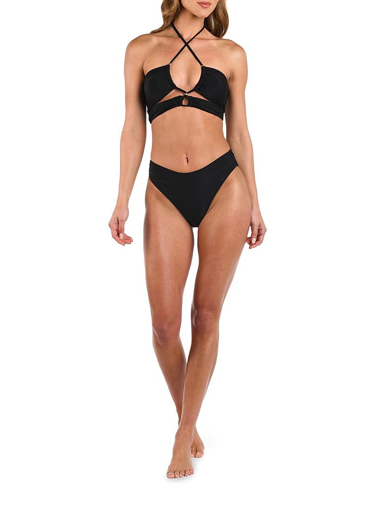 L'Agence Solids Sirena Solid Halterneck Bikini Top
