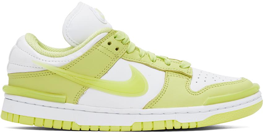 Nike Green & White Dunk Low Twist Sneakers