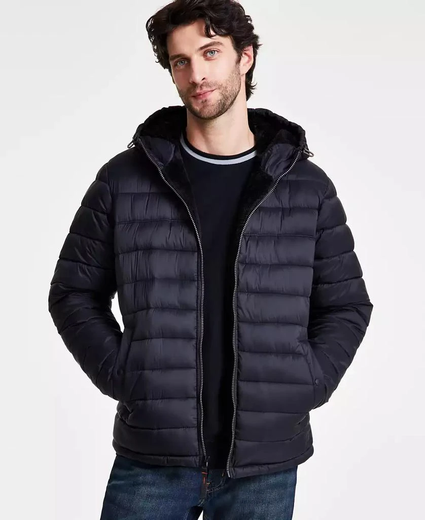 HAWKE & CO Men's Sherpa Lined Hooded Puffer Jacket 1