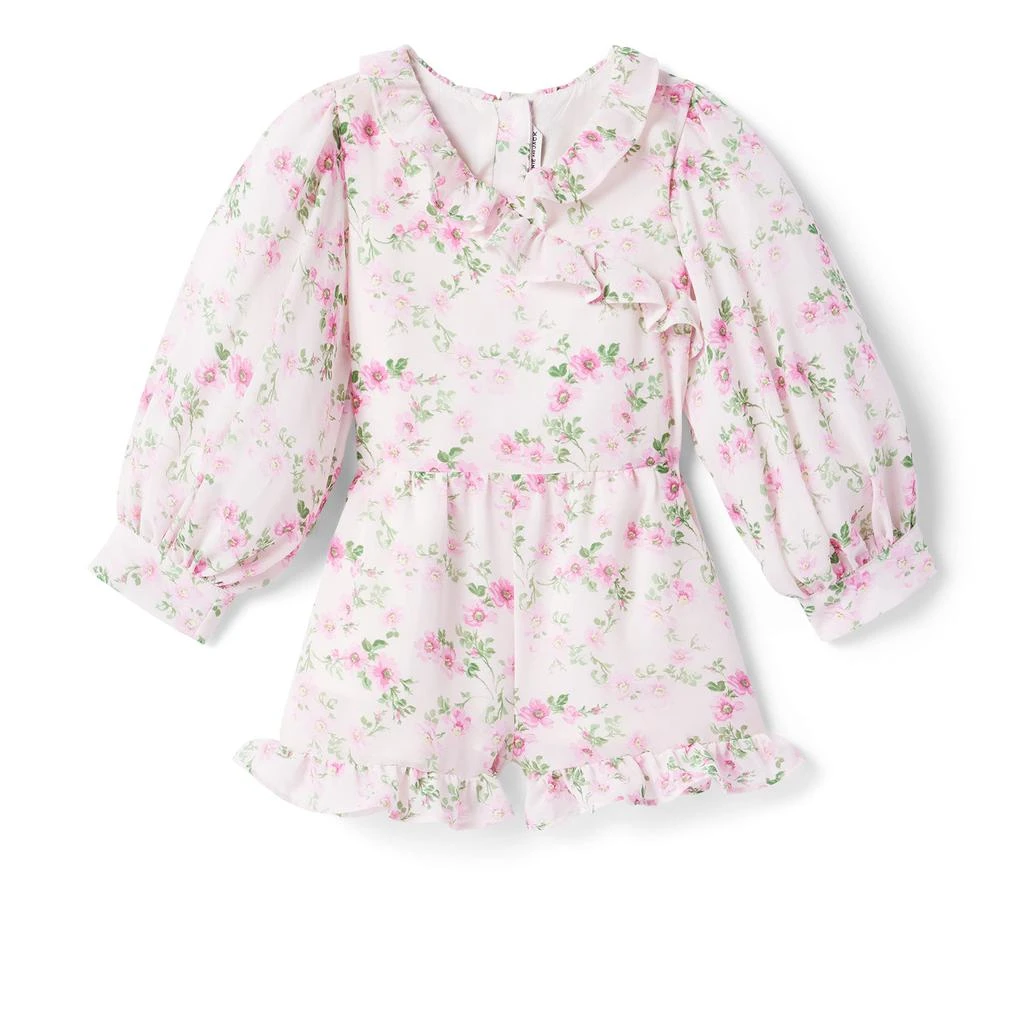 Janie and Jack Floral Romper (Toddler/Little Kids/Big Kids) 1