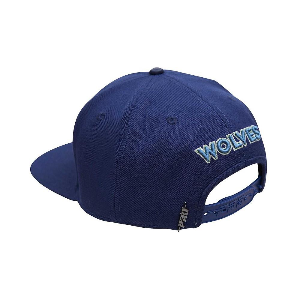 Pro Standard Men's Navy Minnesota Timberwolves Stacked Logo Wool Snapback Hat