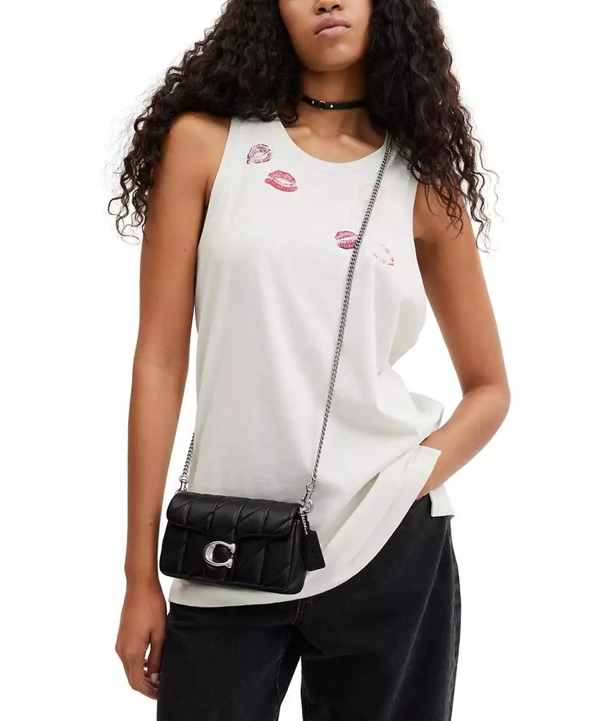 Coach Quilted Pillow Leather Tabby Wristlet with Chain 3