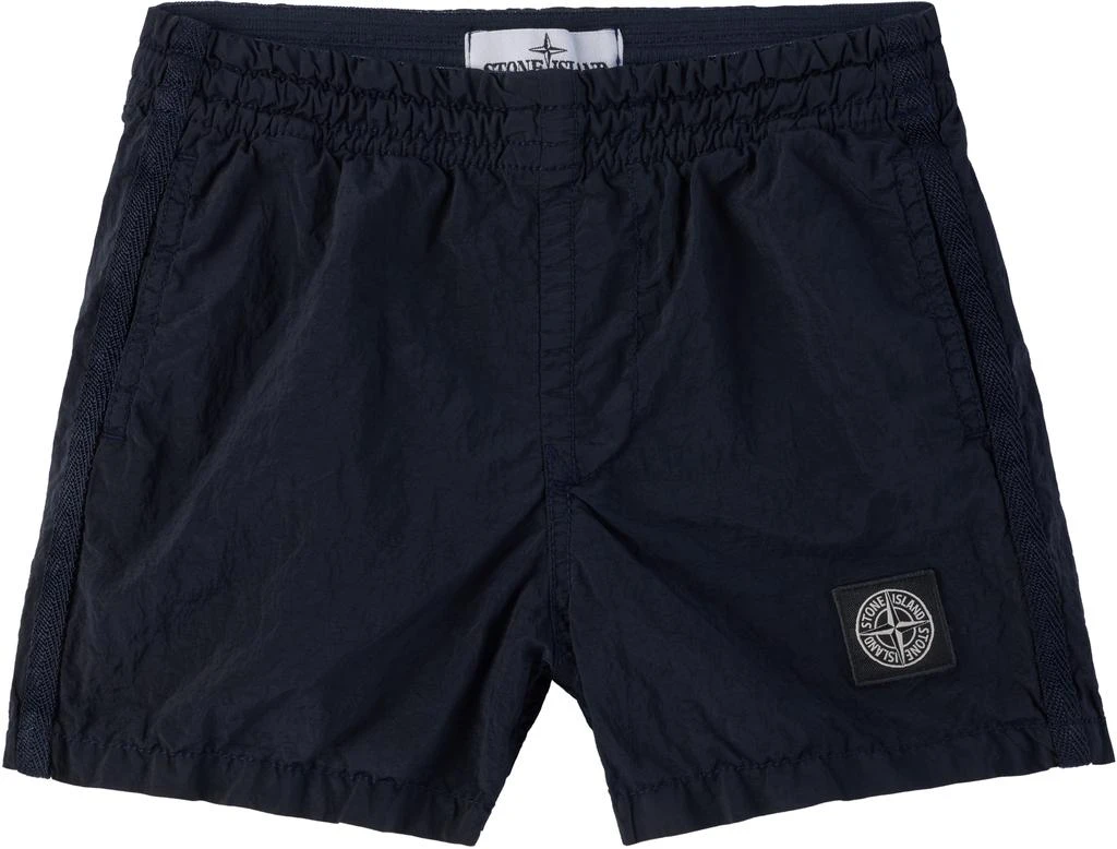 Stone Island Junior Kids Black B100001 Nylon Metal ECONYL Swim Shorts 1
