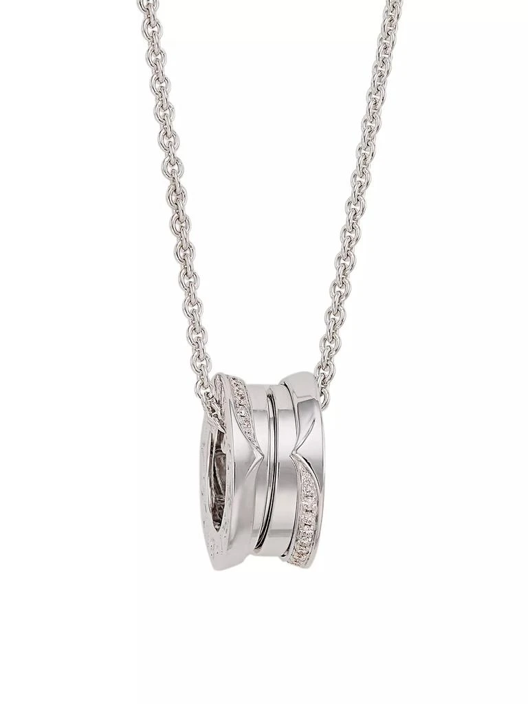 BVLGARI B.Zero1 18K White Gold & Diamond Pendant Necklace 1