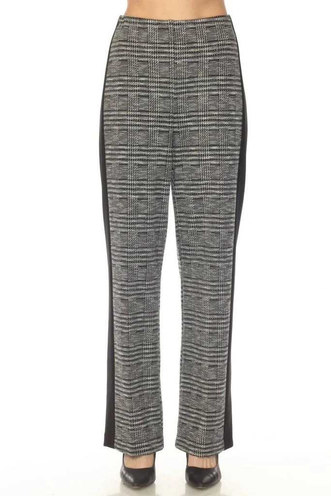 JOSEPH RIBKOFF Joseph Ribkoff - Glen Plaid Jacquard Wide Leg Pants