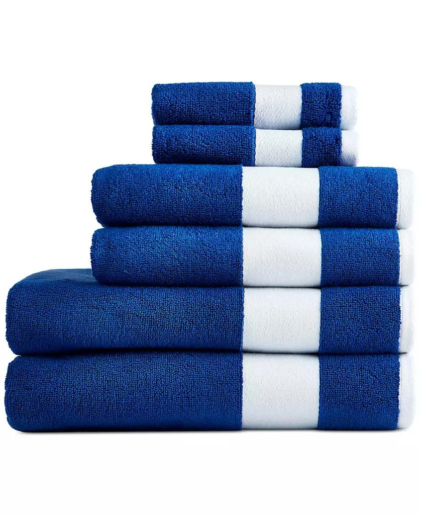 Lacoste Heritage Sport Stripe Logo Cotton 6-Pc. Bath 3