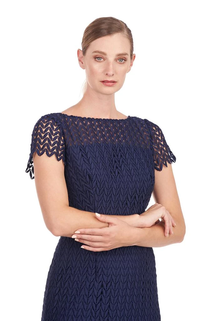 Kay Unger Tatum Floral Lace Midi Cocktail Dress 6
