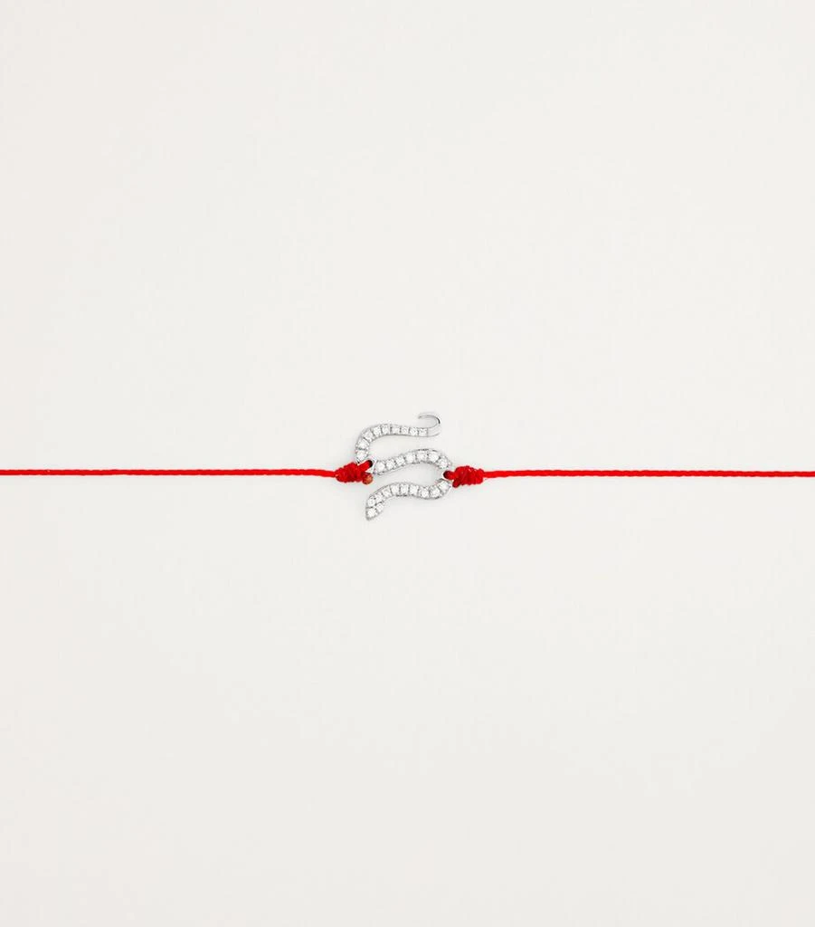 Redline White Gold and Diamond Snake String Bracelet 3