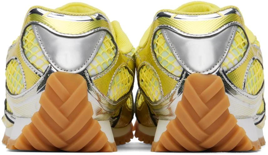 Bottega Veneta Silver & Yellow Orbit Sneakers 2