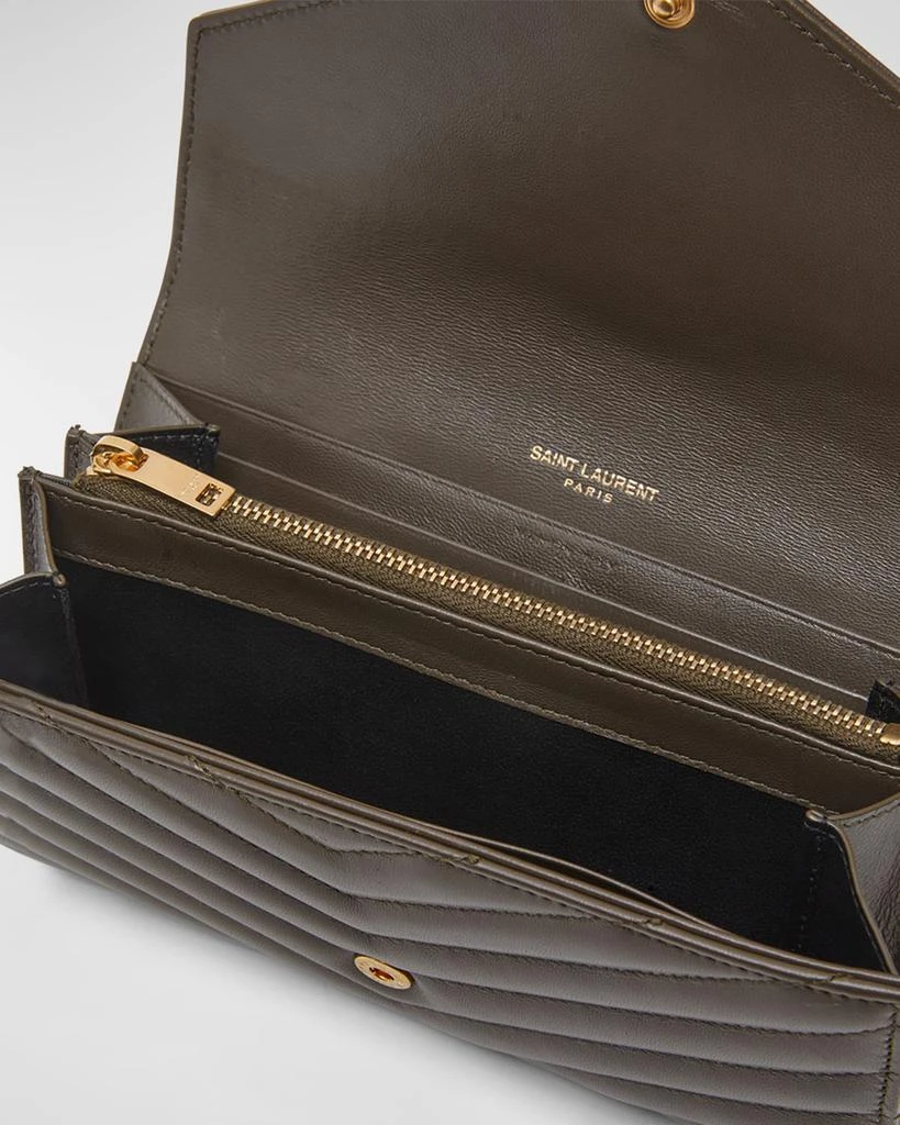 Yves Saint Laurent YSL Monogram Large Envelope Flap Wallet in Smooth Leather 3