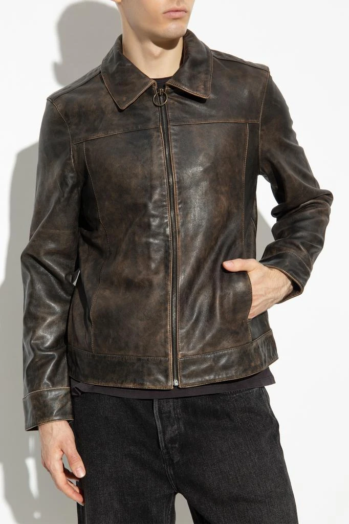 ALL SAINTS Leather Jacket Alkan 3