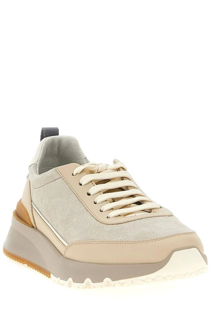 Brunello Cucinelli Brunello Cucinelli Logo Embossed Lace-Up Sneakers 2