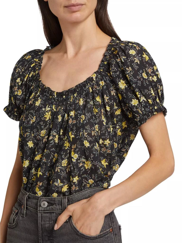 DÔEN Frederica Floral Cotton-Blend Top 6