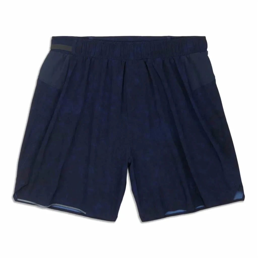 lululemon Men's Lined Surge Shorts 6" In Gravel Dust True Navy Multi