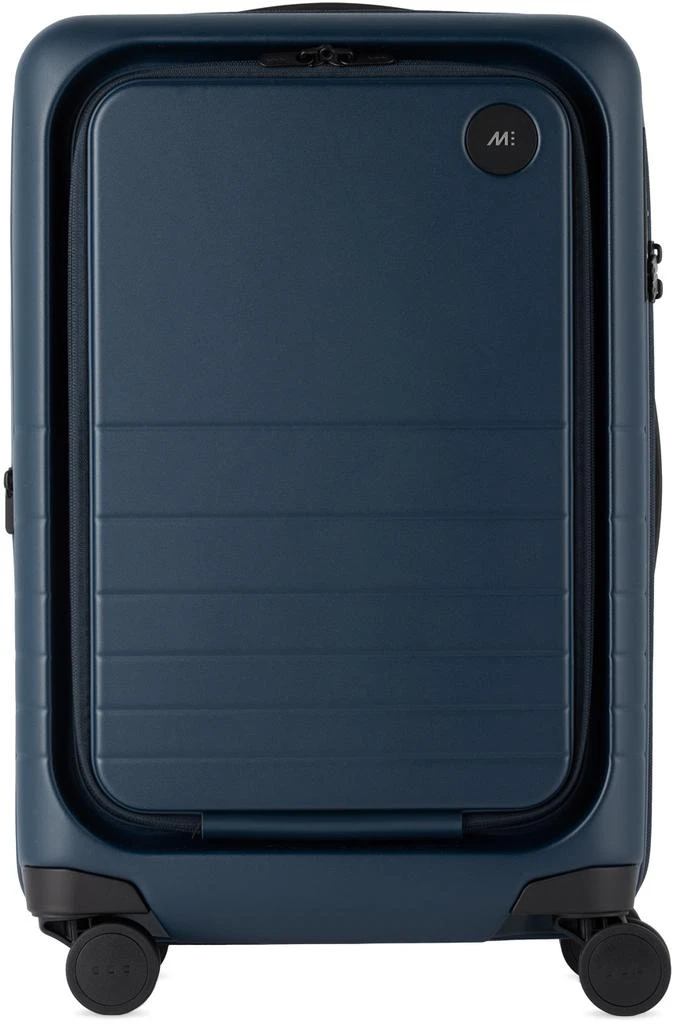 Monos Navy Expandable Carry-On Pro Suitcase 1
