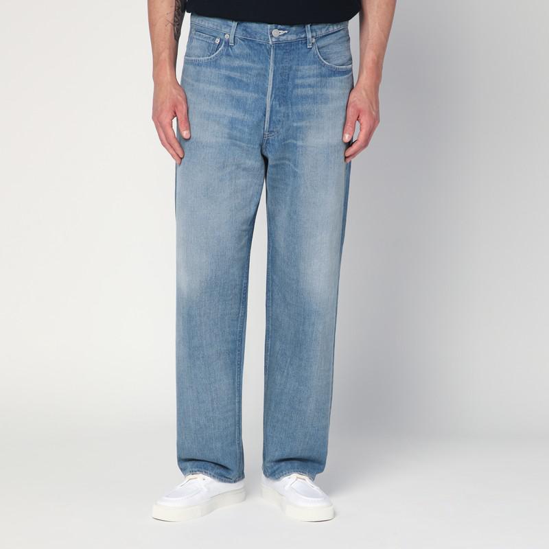 AURALEE Light indigo jeans with washed effect