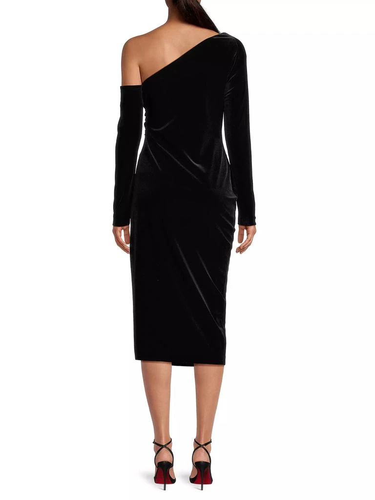 Donna Karan Social Occasion Asymmetric Velvet Cocktail Dress 5