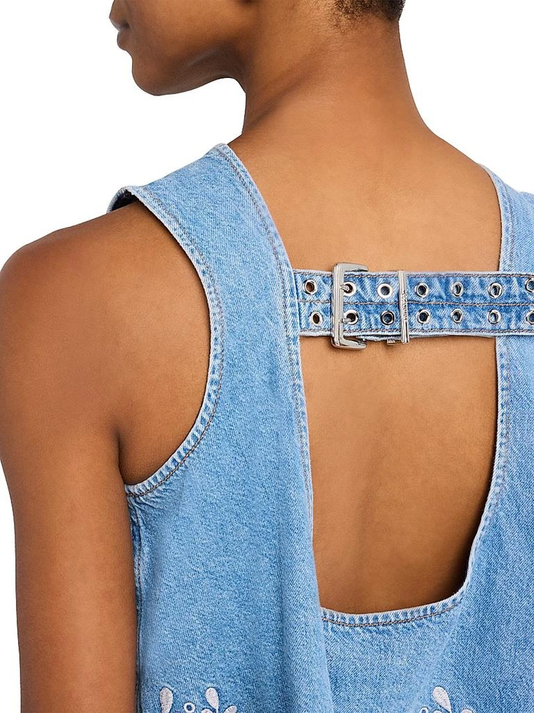 Ganni Broderie Anglaise Denim Top 5