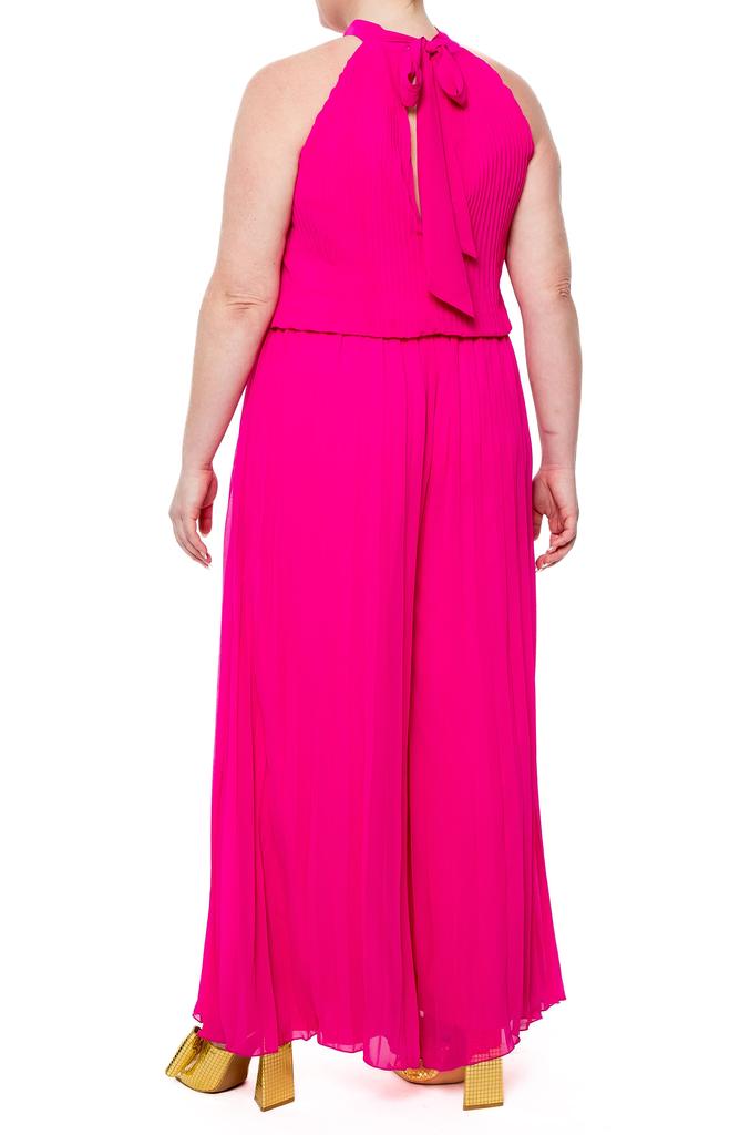 Meghan LA Wild Orchid Pleated Jumpsuit