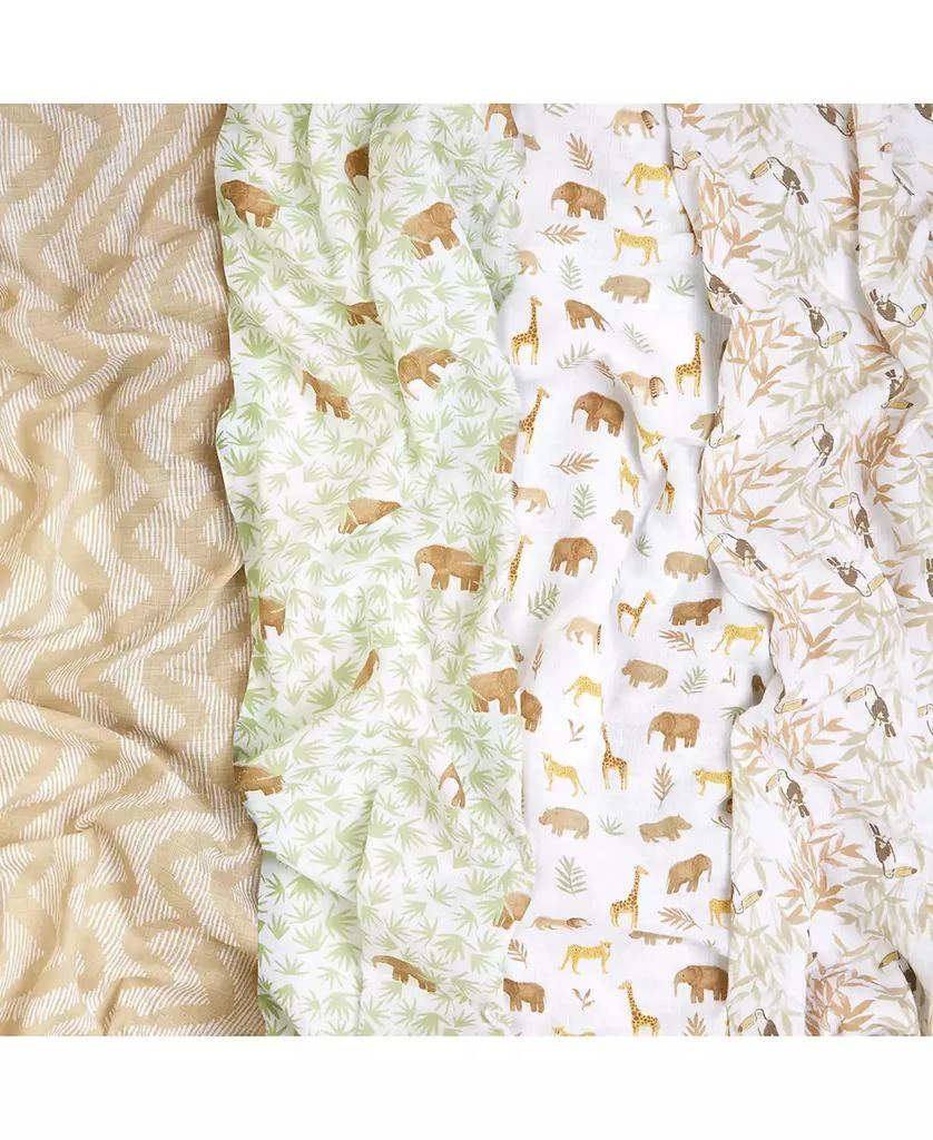 aden + anais Baby Tanzania Muslin Swaddles, Pack of 4 2