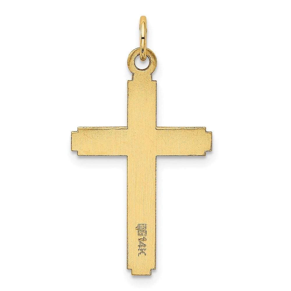 Diamond2Deal 14k Yellow Gold Polished Cross Pendant 3