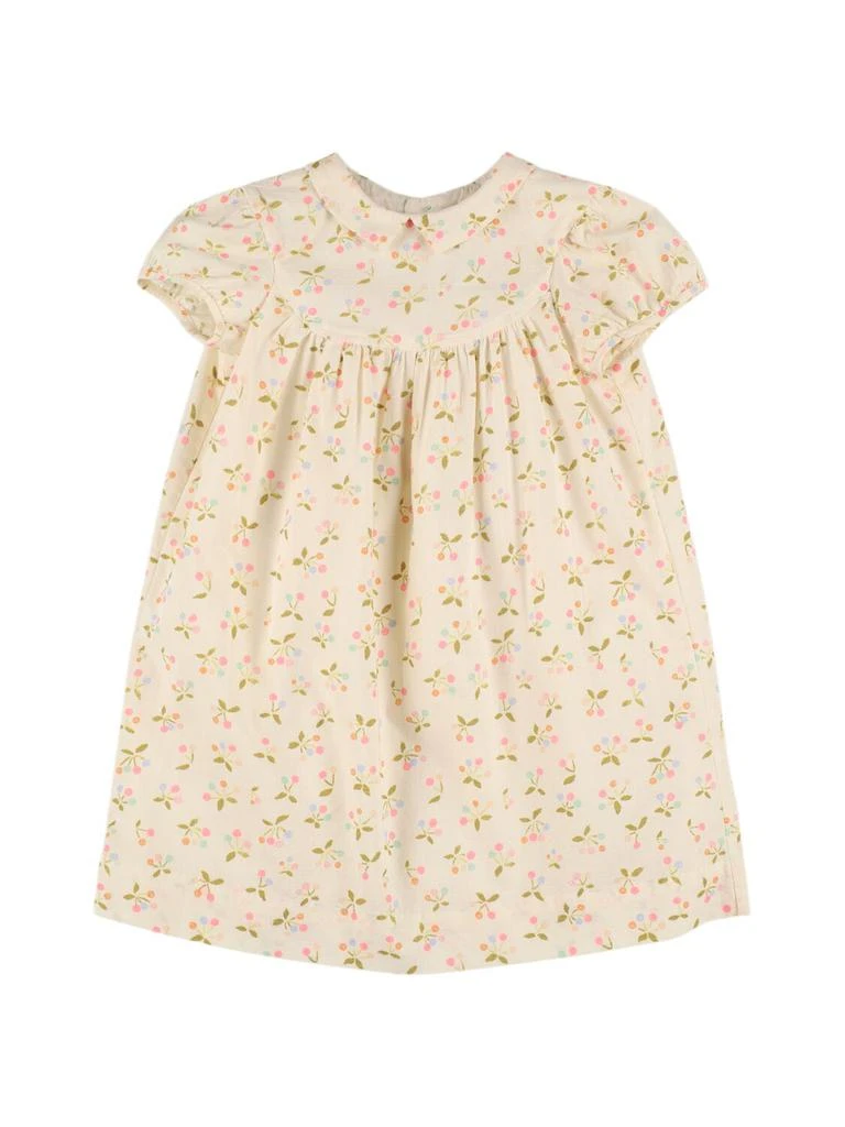white christmas dresses Cherry Print Cotton Sleeveless Dress