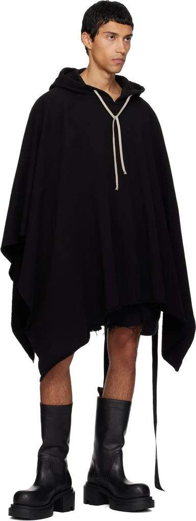 Rick Owens Black Poncho Hoodie 4