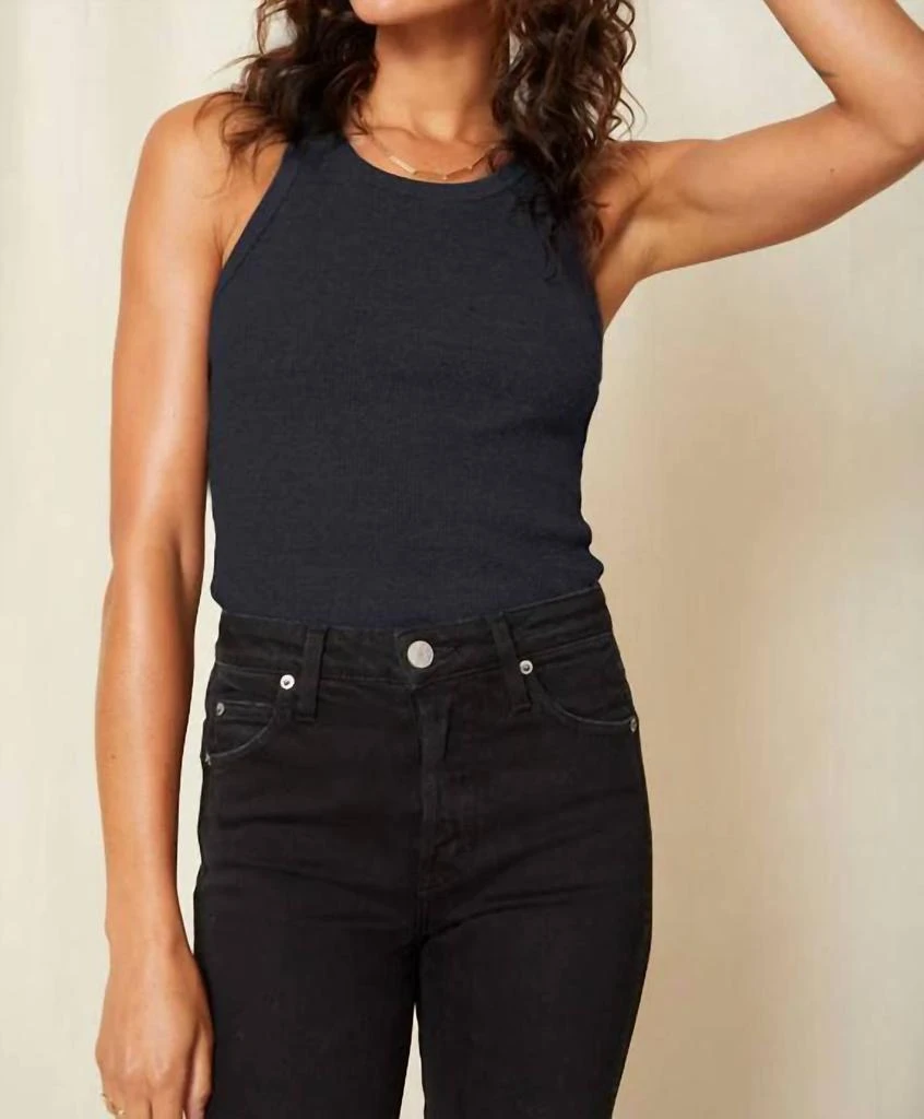 AMO Long Rib Tank In Vintage Black 1