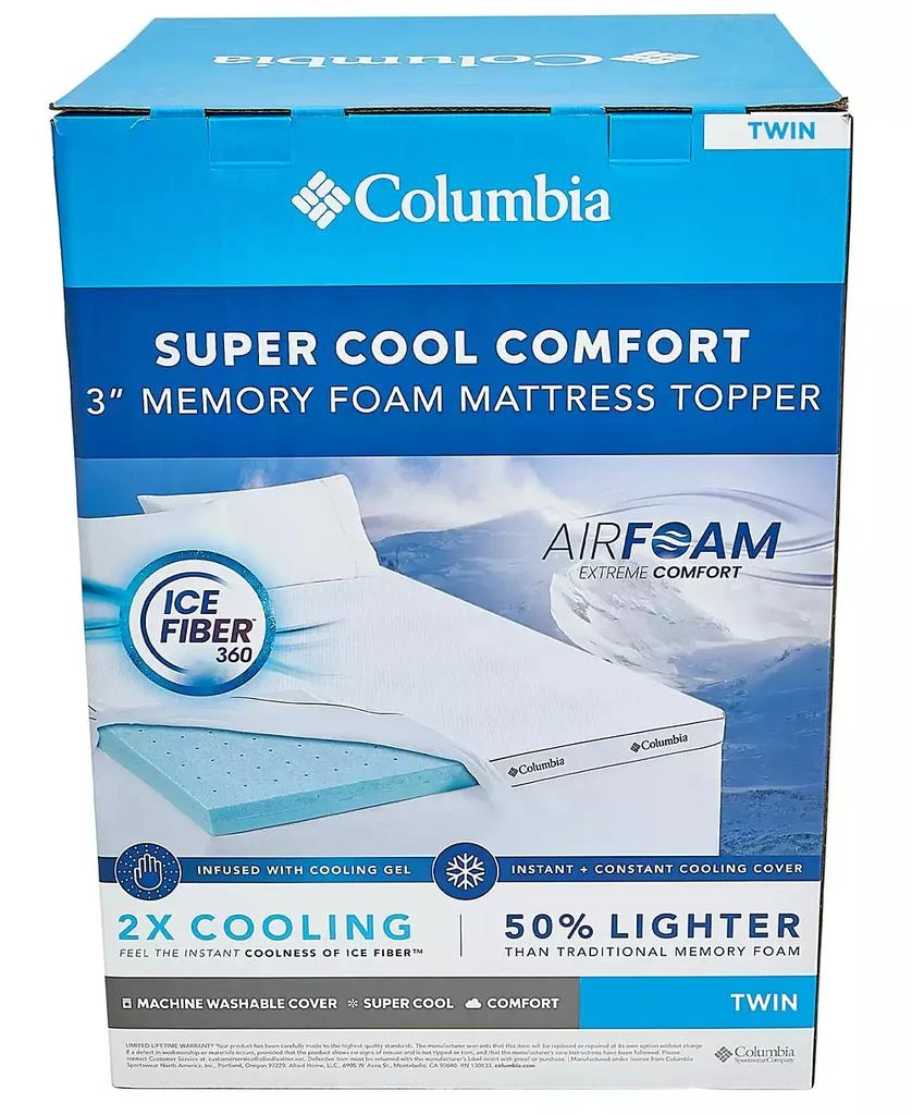 Columbia Super Cool Comfort 3" Airfoam Topper 5