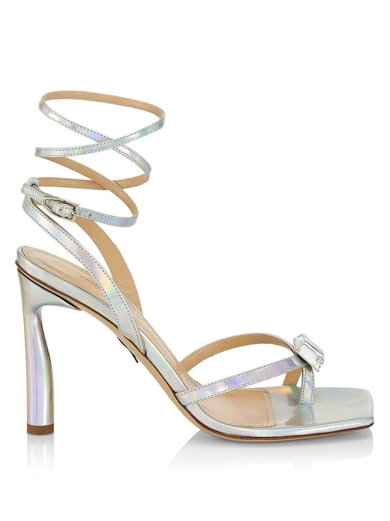 Paul Andrew Metallic Patent Leather Sandals 1