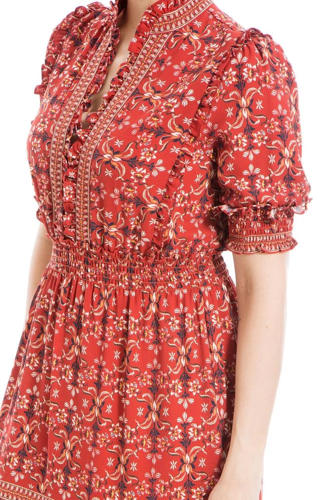 Max Studio Ruffle Collar Print Tiered Maxi Dress 3