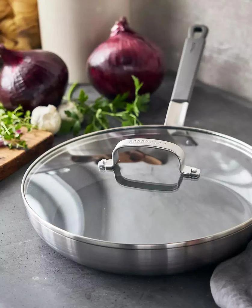 Greenpan X Bobby Flay Nonstick Stainless Steel 12" Frypan with Lid 8