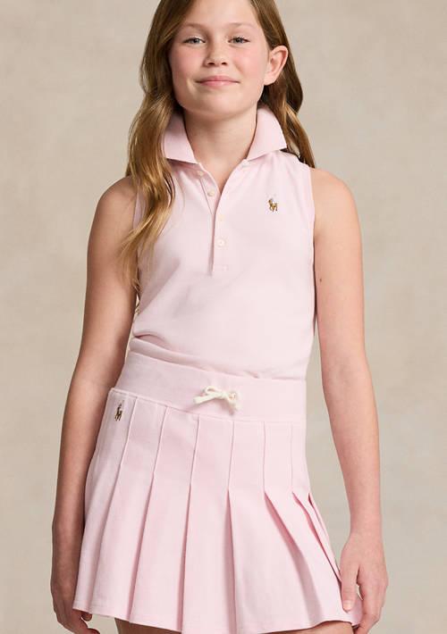 Ralph Lauren Childrenswear Lauren Childrenswear Girls 7 16 Cotton Mesh Sleeveless Polo Shirt