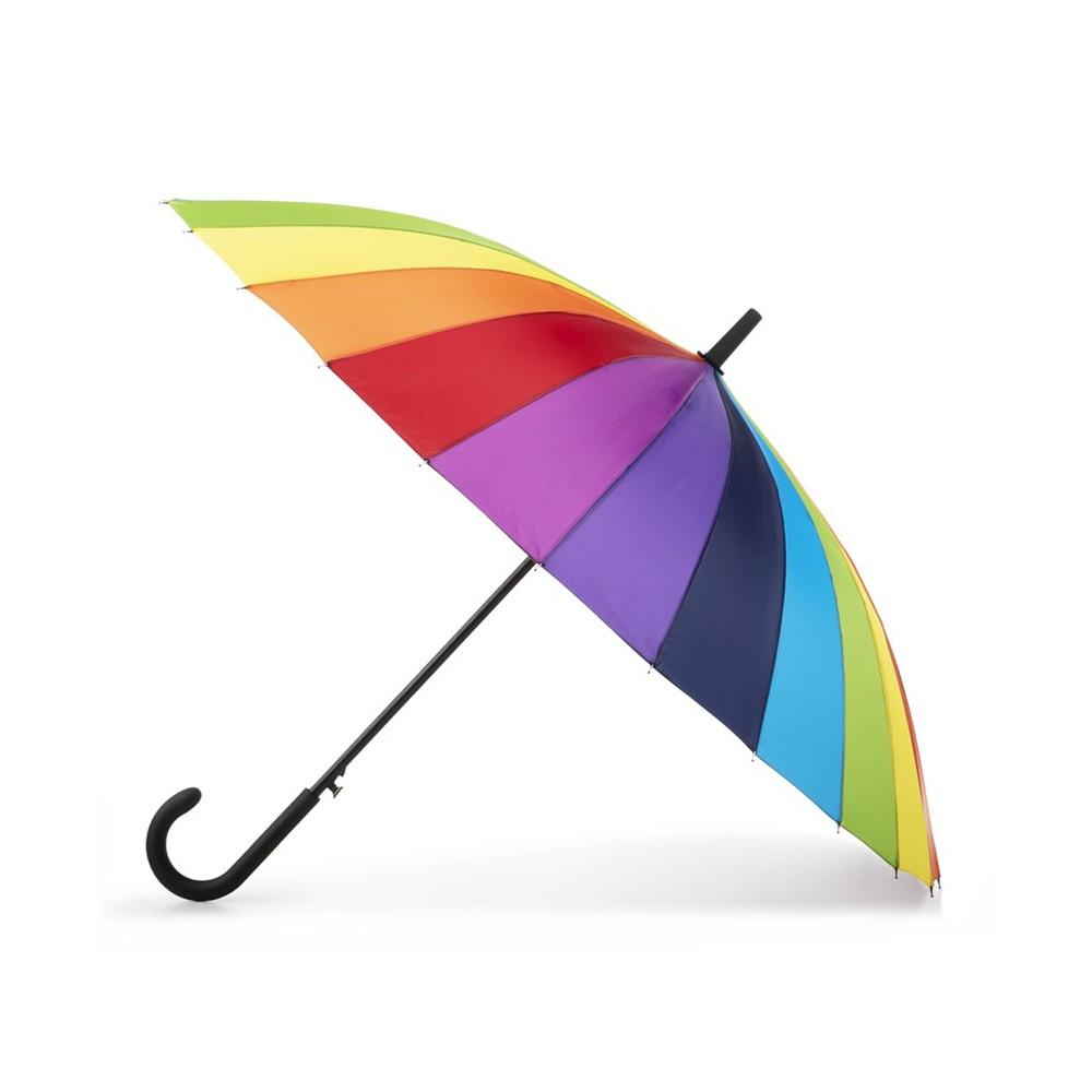 Totes 24 Rib Rainbow Auto-Open Stick Umbrella