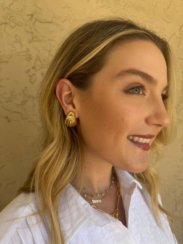 BEN-AMUN Large Plated Fan Clip Earring In Gold