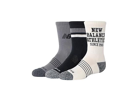 New Balance Youth Active Graphic Crew Socks 3 Pack