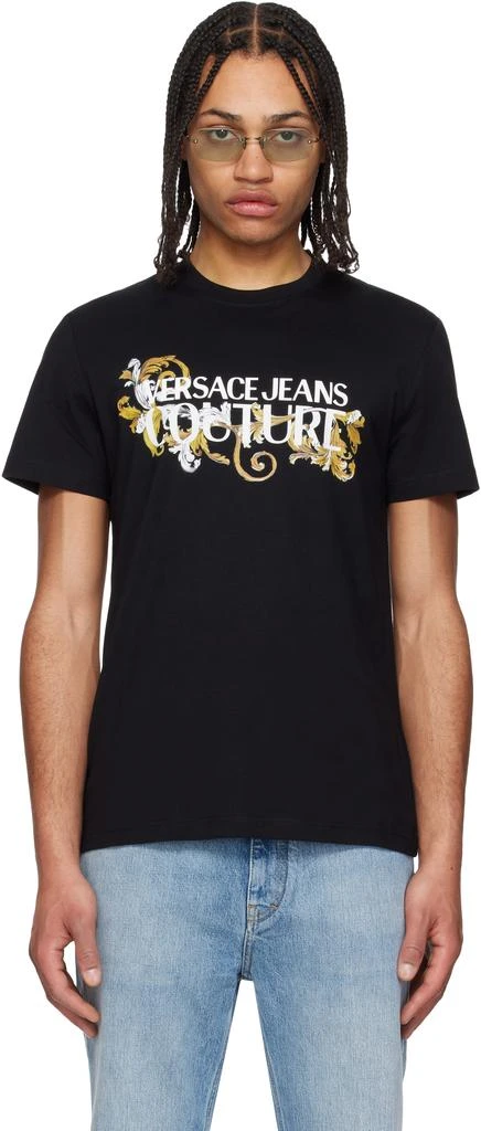Versace Black Logo Baroque T-shirt 1