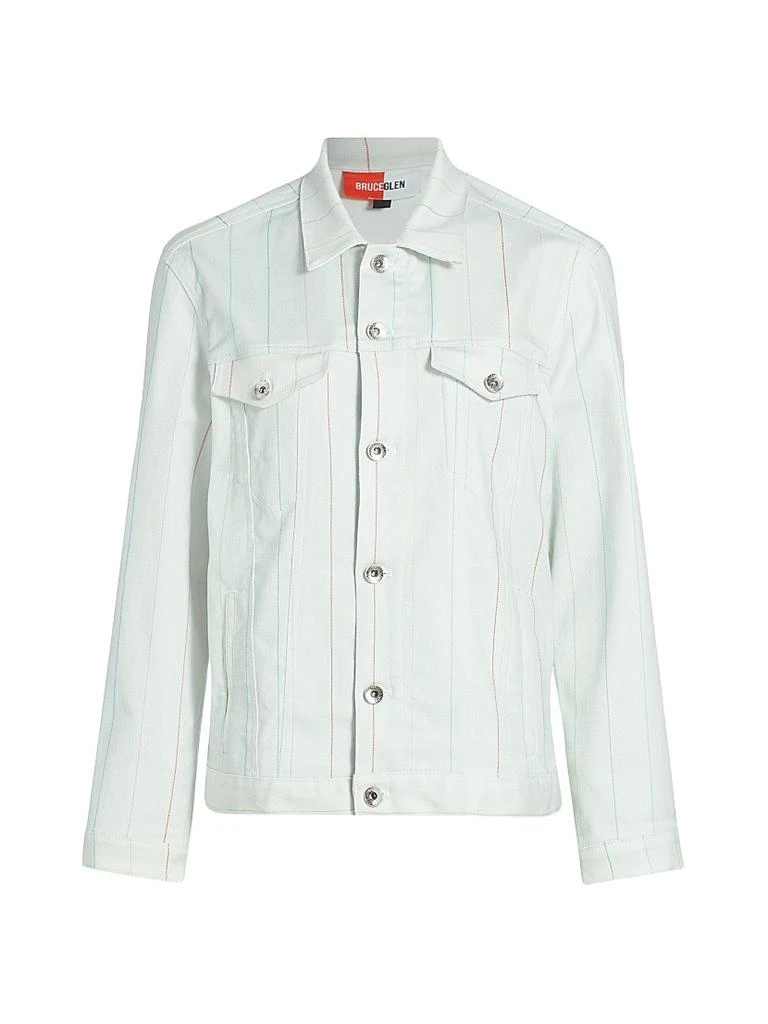 BruceGlen Printed Stretch Denim Jacket 1