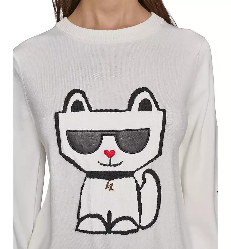 Women s Choupette Crewneck Sweater Soft White L