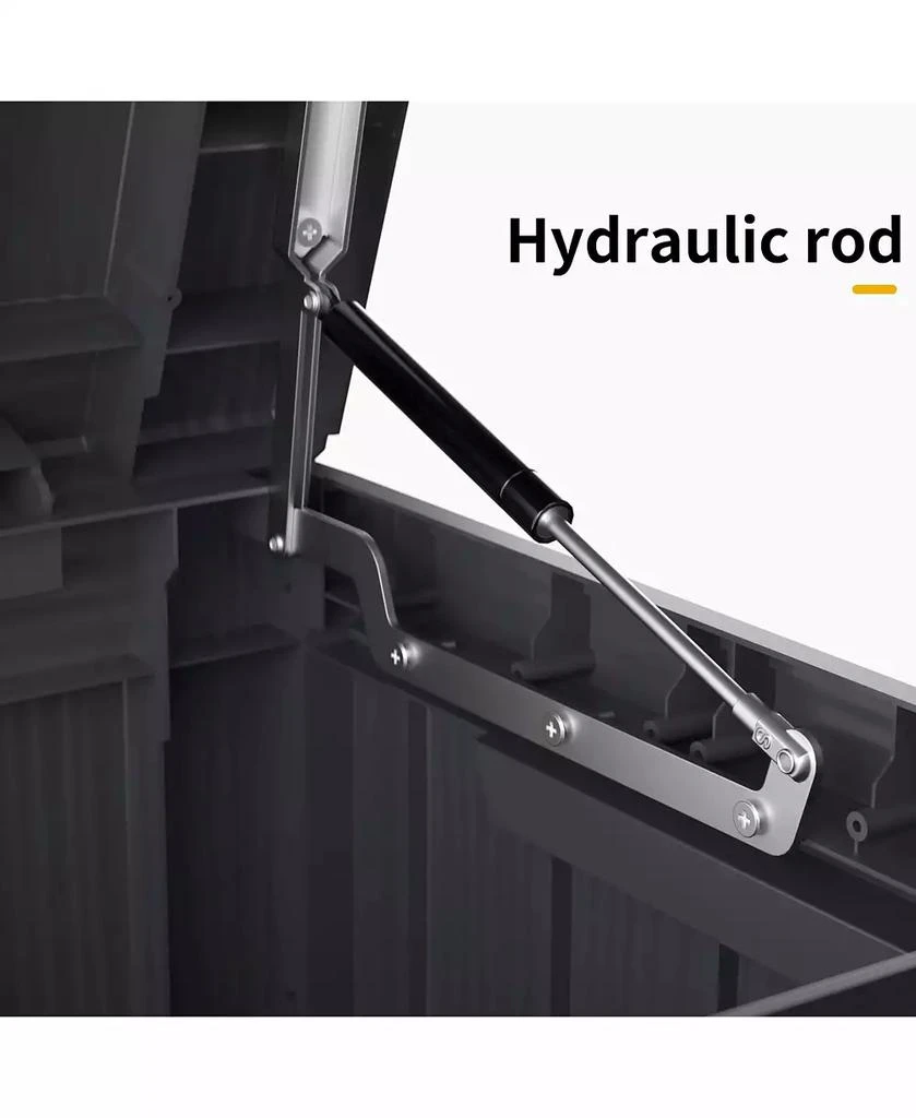 Chic Crate - 46.3

 W 80 Gallons Water Resistant Resin Lockable Deck Box in Black 9