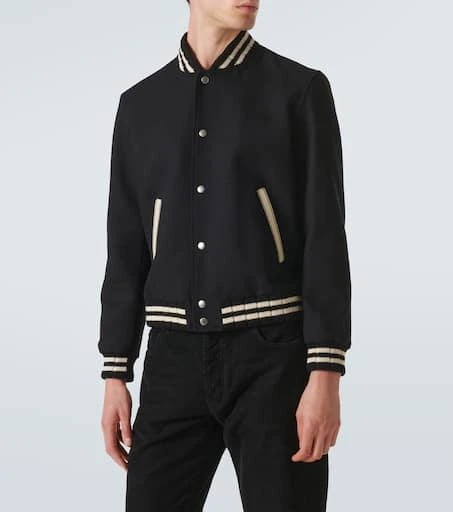 Yves Saint Laurent Teddy wool-blend varsity jacket 3