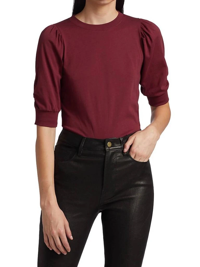 FRAME Frankie Tee In Oxblood 1