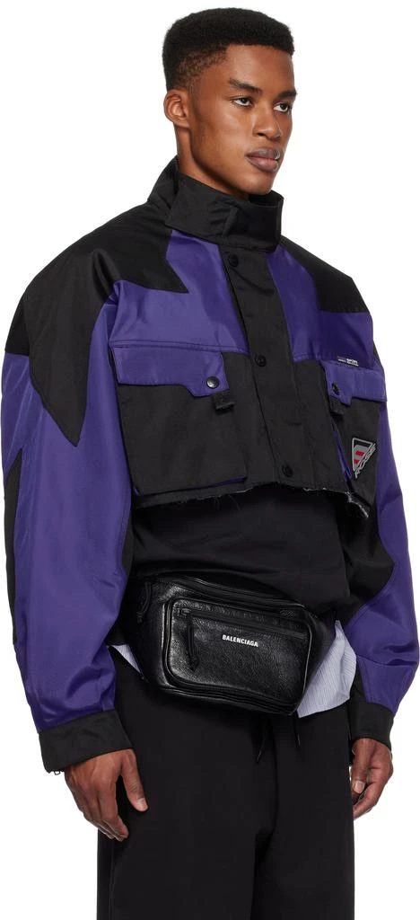 Martine Rose Blue & Black Cut Sports Jacket 2