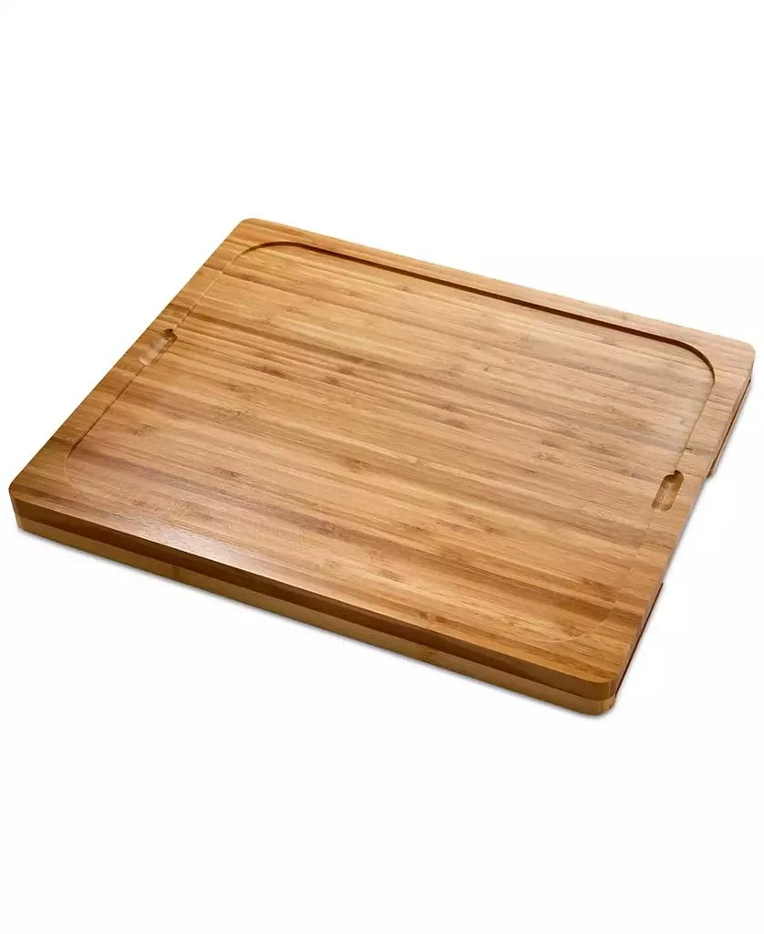 Seville Classics Bamboo Cutting Board & Flexible Food Mats Set 4