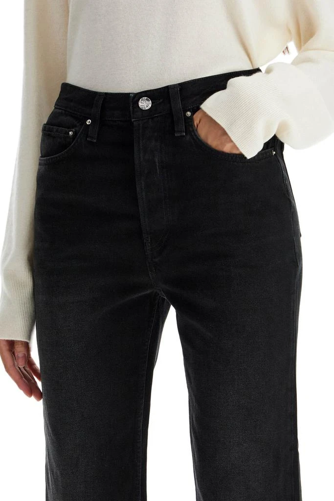 Totême classic fit jeans with frayed hemline 4